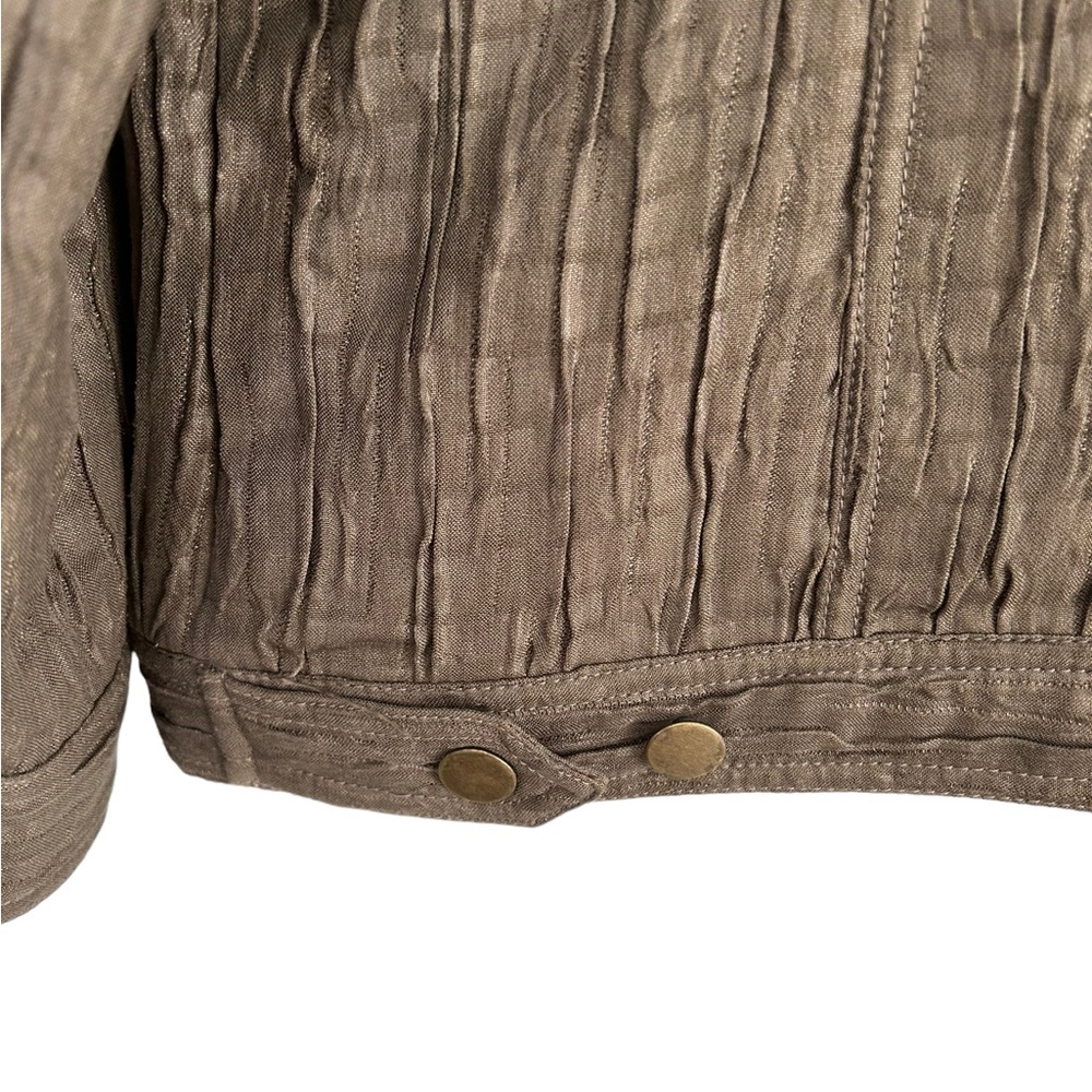 Lark Lane Womens Green Top Jacket Long Sleeve Size 12 - Picture 7 of 8
